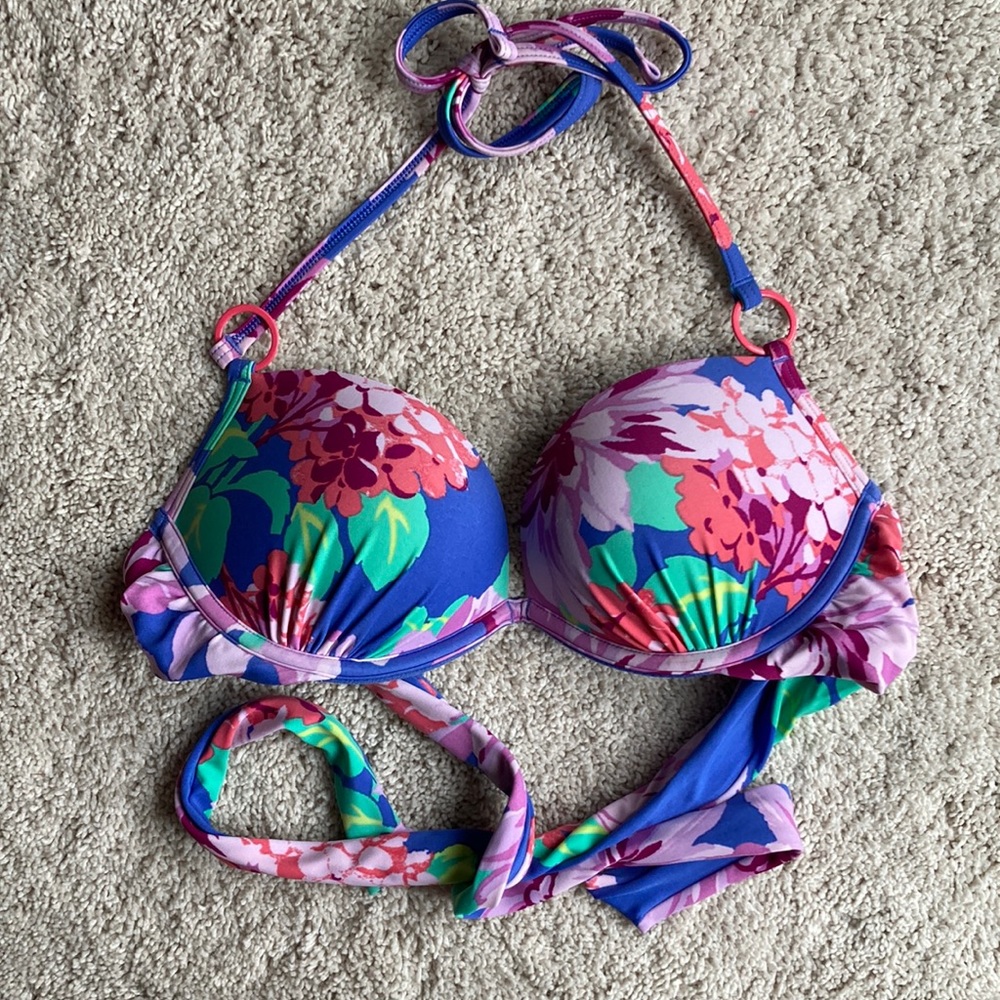Aerie push-up bathing suit top floral